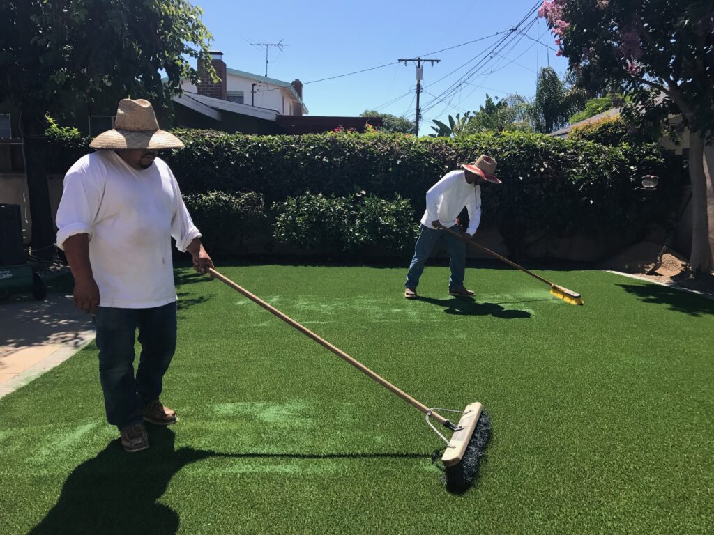 Brushing Turf How to Groom Turf How to Fluff Up Artificial Grass 