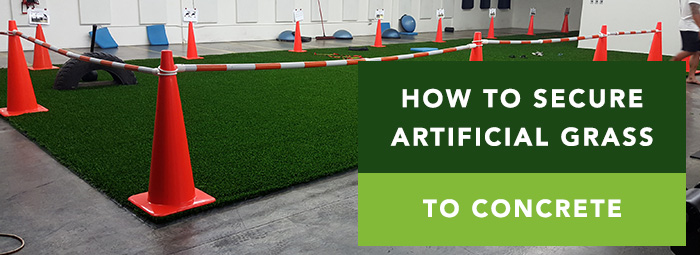 How to lay artificial deals grass on concrete