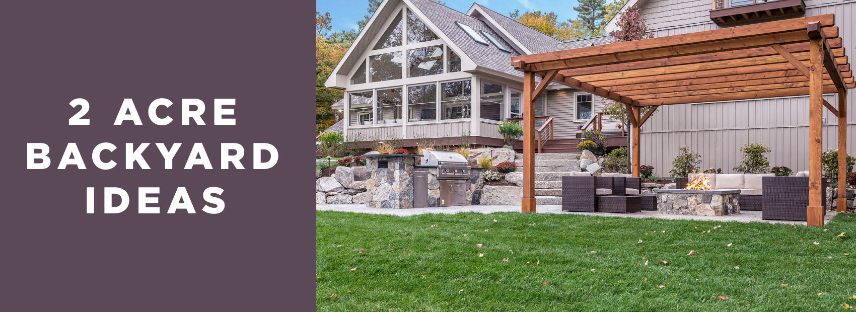Inspiring 2-acre backyard ideas showcasing beautiful landscapes with gardens, living spaces, and wildlife zones for a perfect outdoor retreat.
