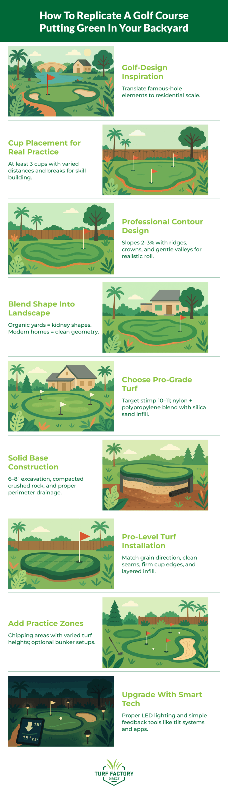 How To Replicate A Golf Course Putting Green In Your Backyard